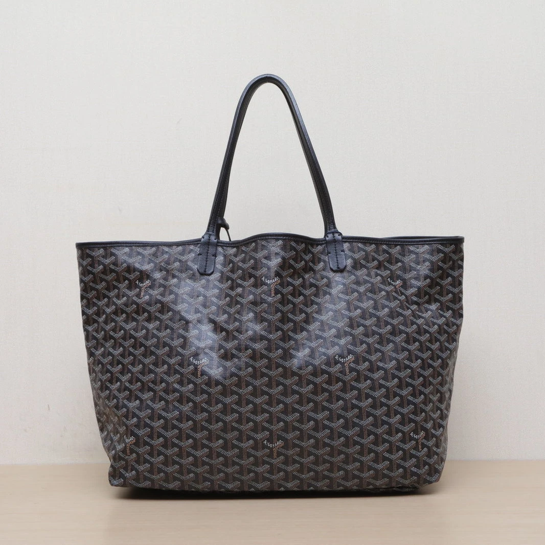 95新 Goyard 小花Jerry活动 购物袋 子母包 40 大号 黑色 银扣