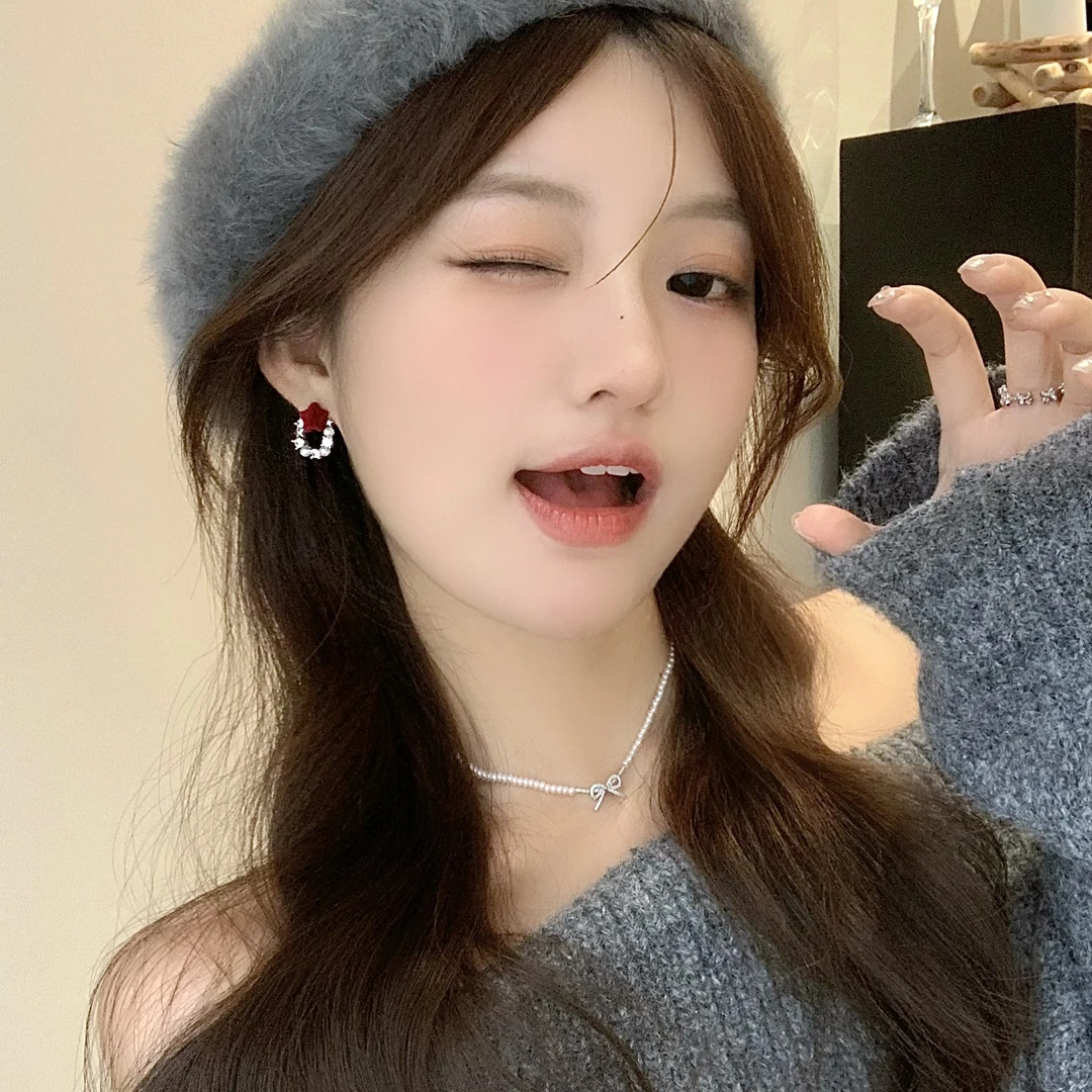 FULL GIRLISH耳环01159氛围感红色星星耳饰女