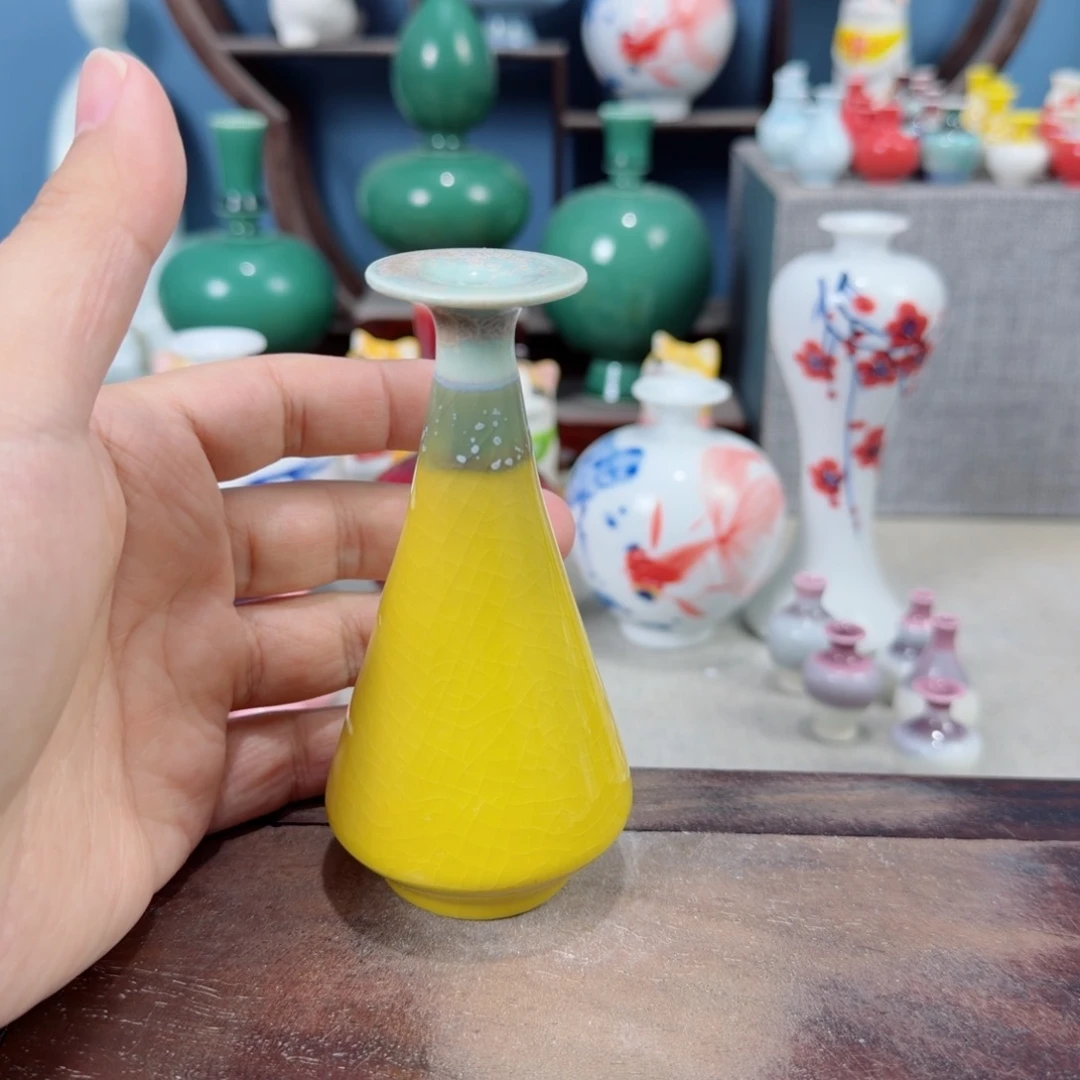 陶瓷手工小花器摆件