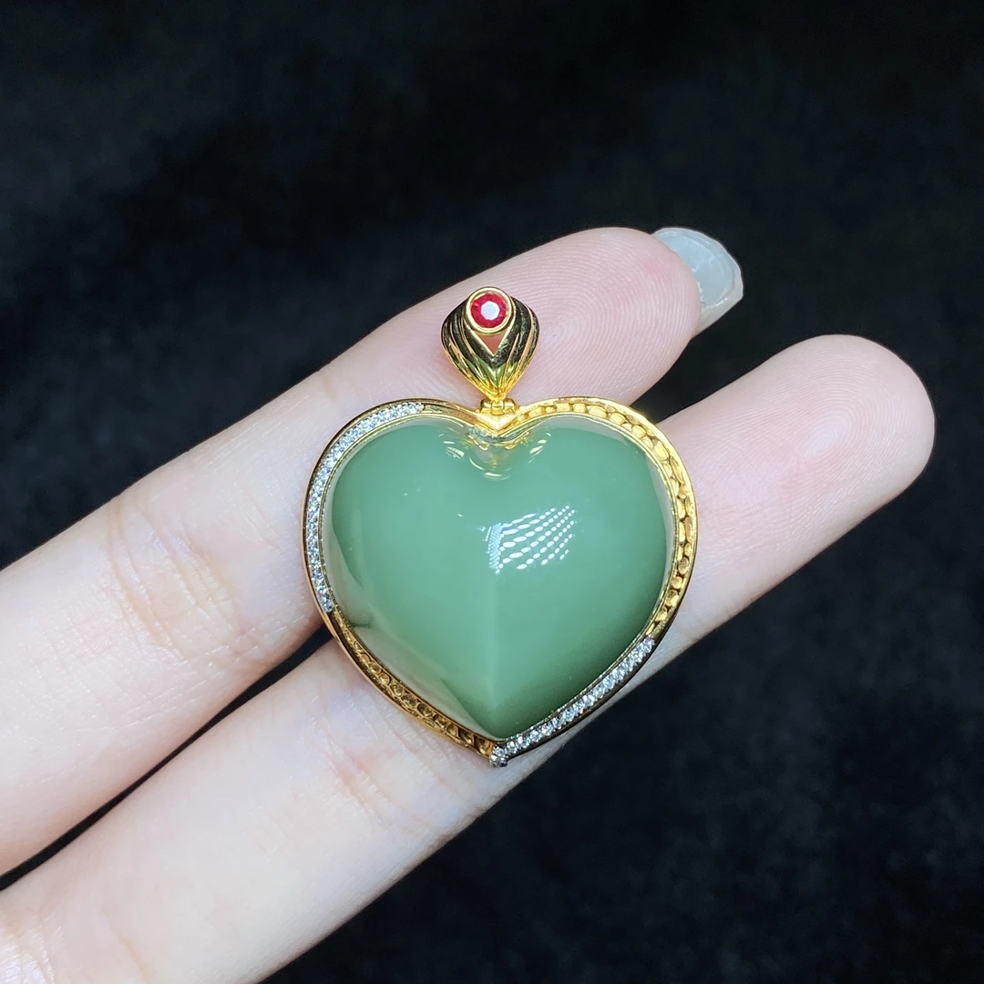 【小北好物】18K金和田玉吊坠约21*23mm【多样性发一件】-17QH54X464