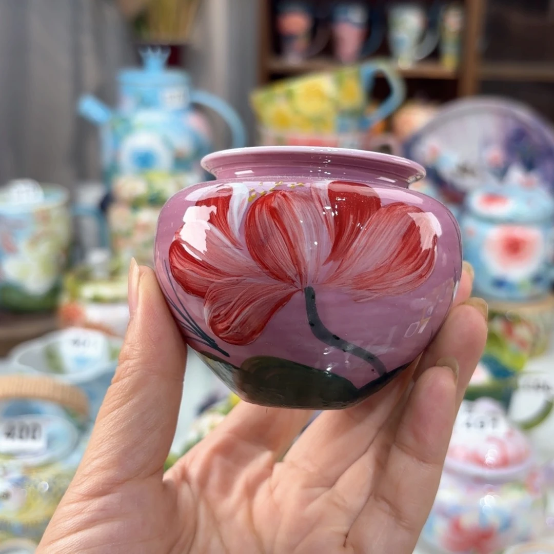 景德镇手绘高温釉下彩陶瓷茶具