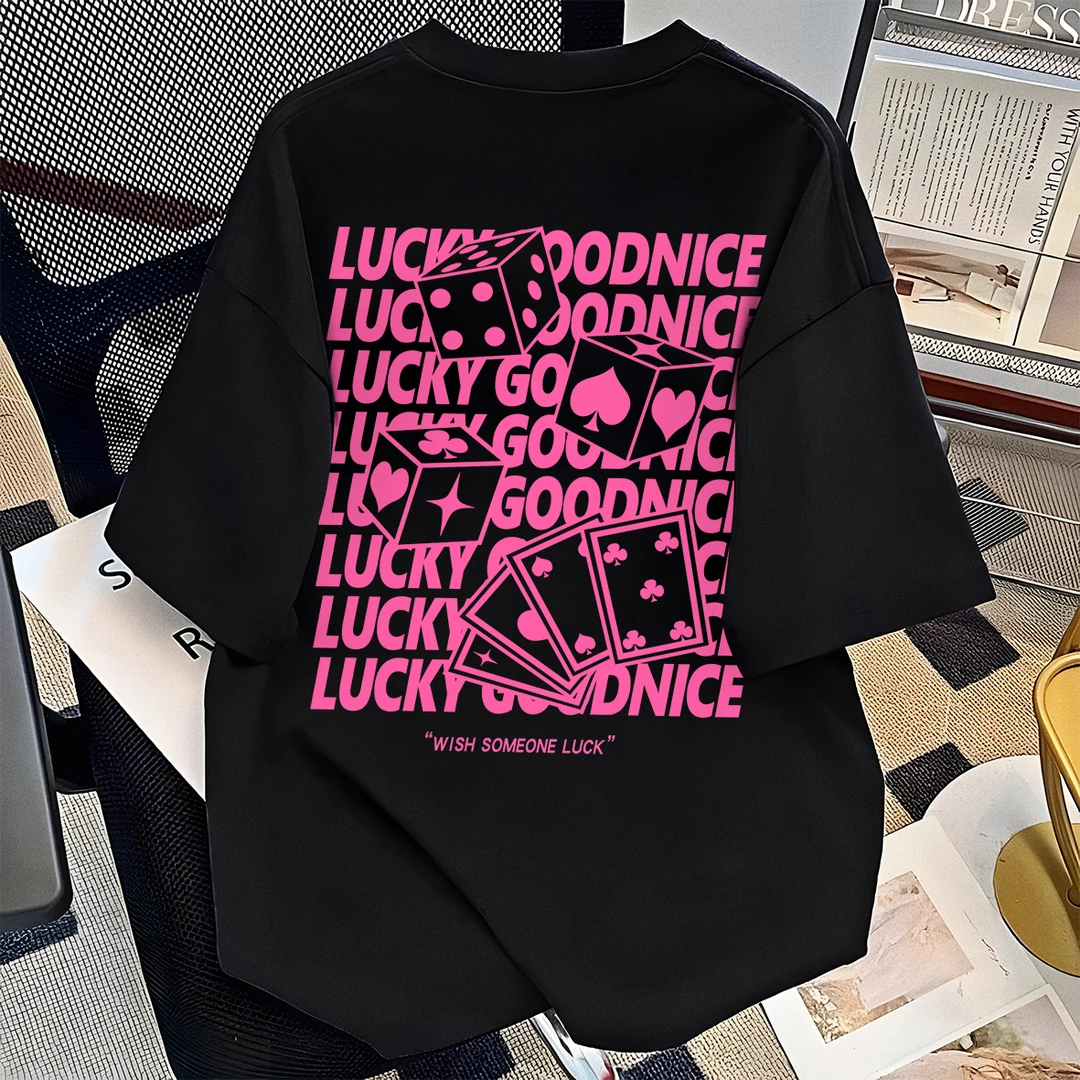 重磅国潮高街字母印花纯棉短袖t恤男女同款小众宽松高质量半袖夏