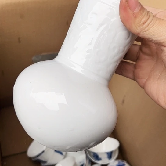 盘手工花瓶一个有底宽陶瓷