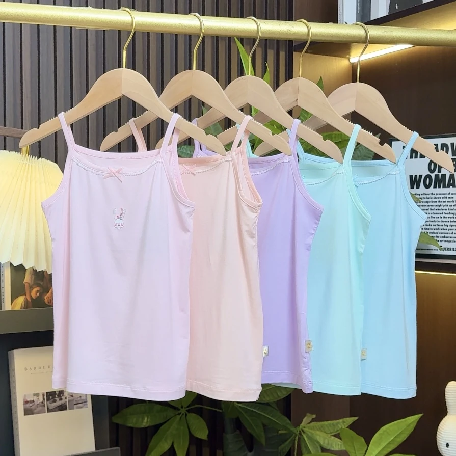 儿童夏款吊带上衣2025夏季新款女童家居服上衣小背心BJB0050