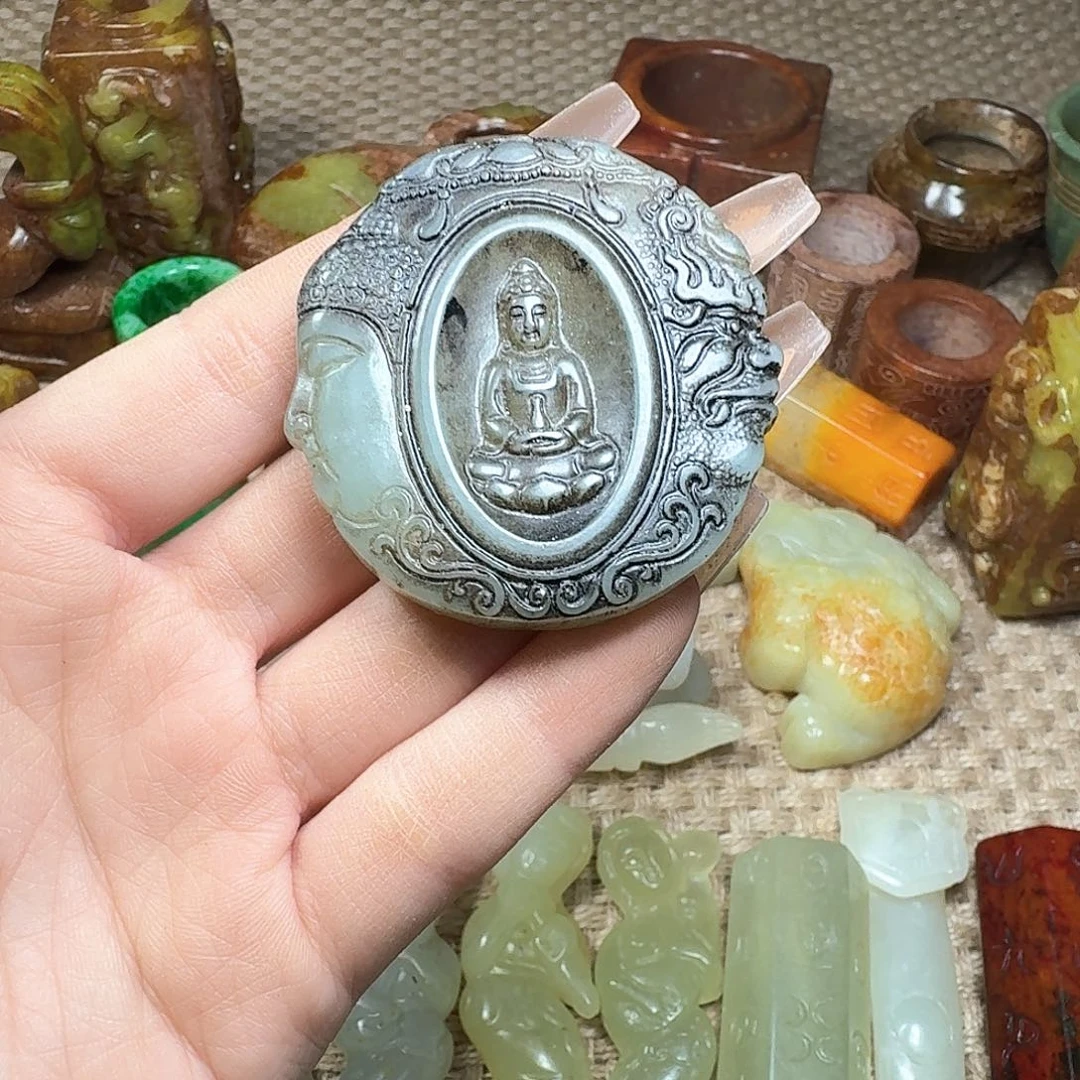 白玉菩提吊坠挂件