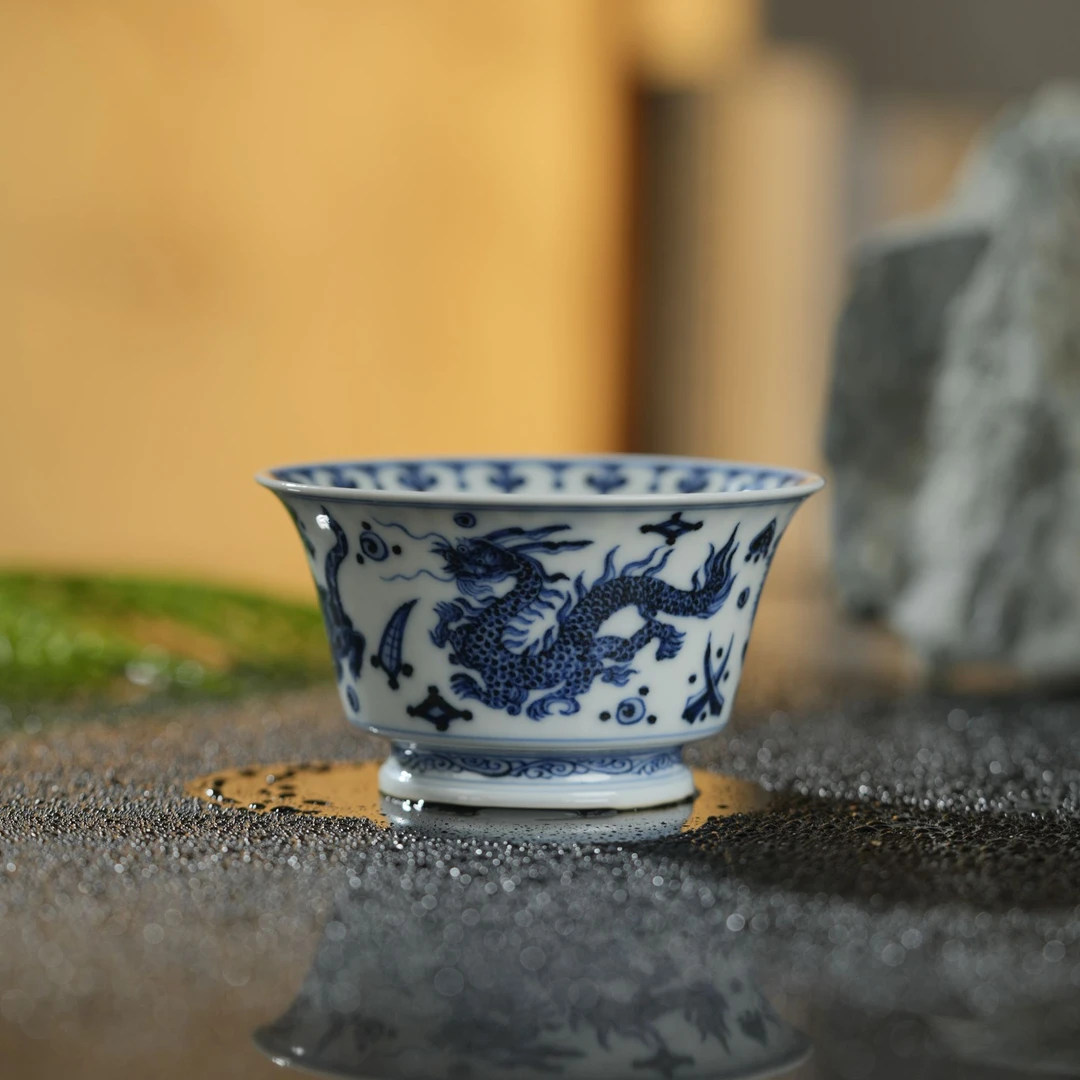 【小乔赏瓷】林涛小馆四神兽高足杯ltxg563