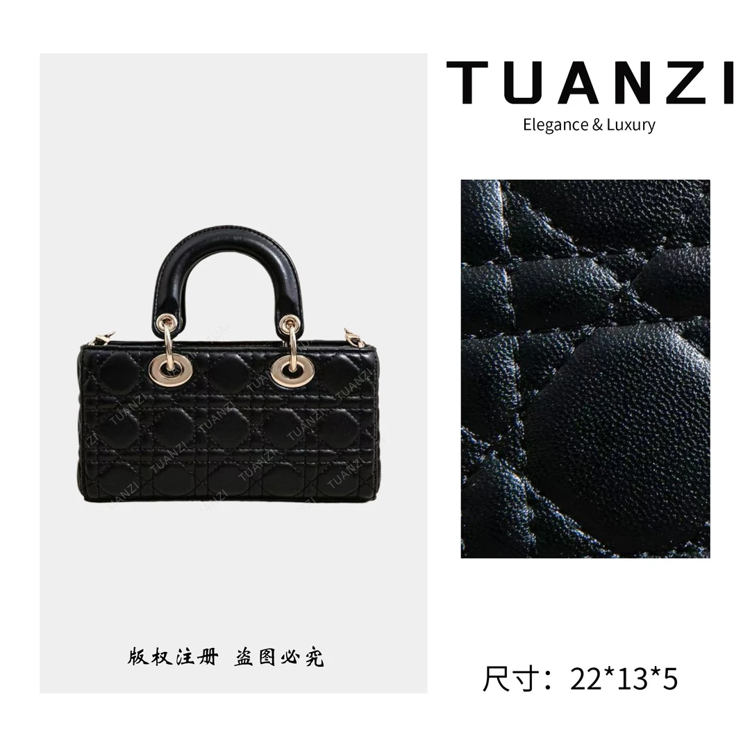 TUANZI『戴妃』C&D秋冬新款22cm手提腋下包 SK-83275-黑色
