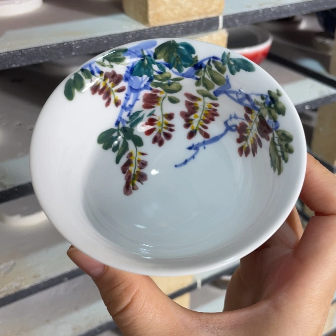 景德镇原矿陶瓷 压手杯