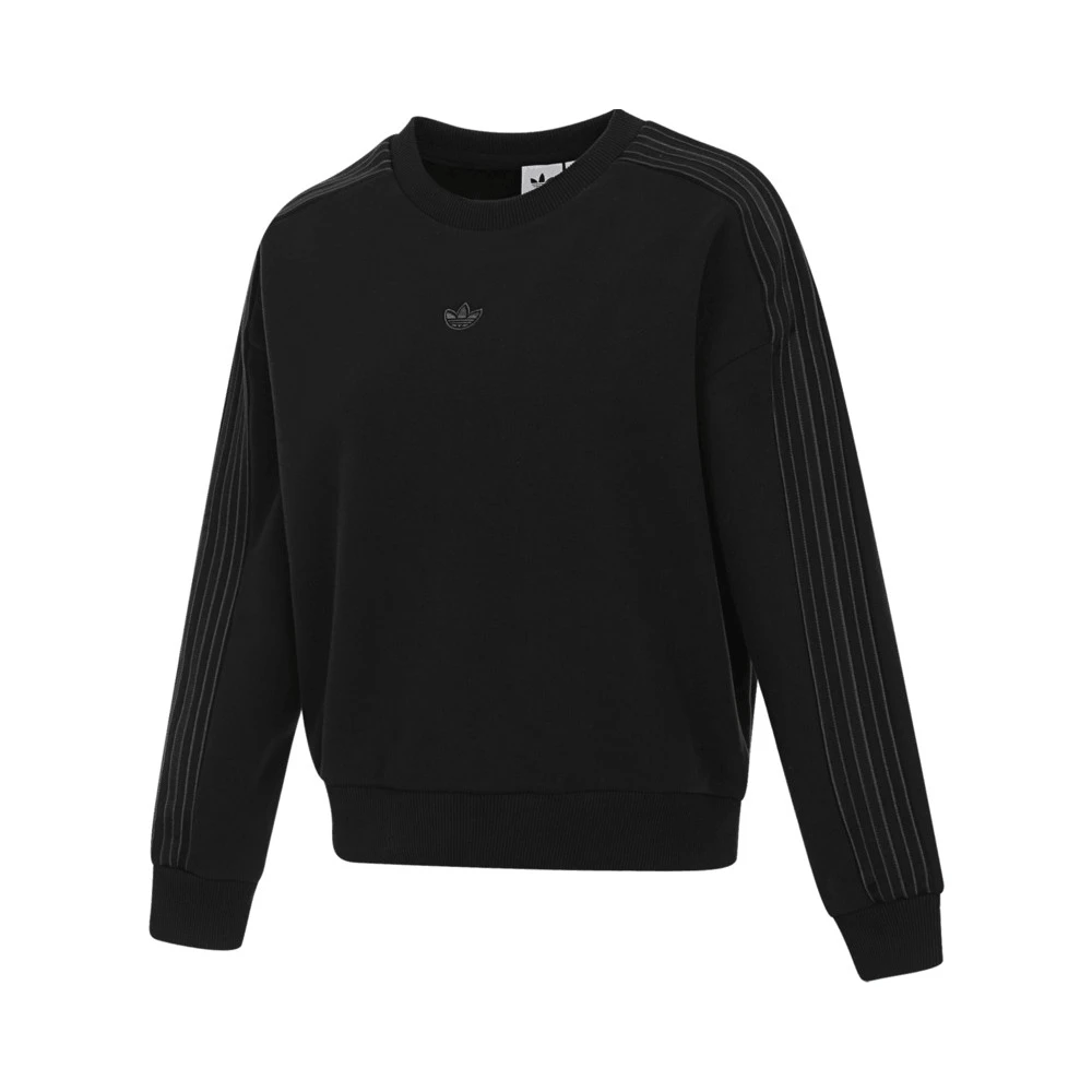 【滔搏联动】adidas阿迪三叶草女子W STREETCREW针织无帽卫衣KB1924