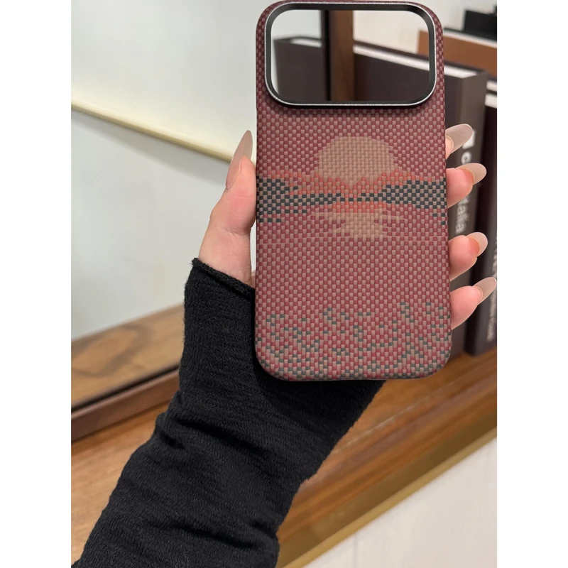 适用于苹果17Promax凯夫拉手机壳17pro超薄碳芳纶纤维编织硬壳17a