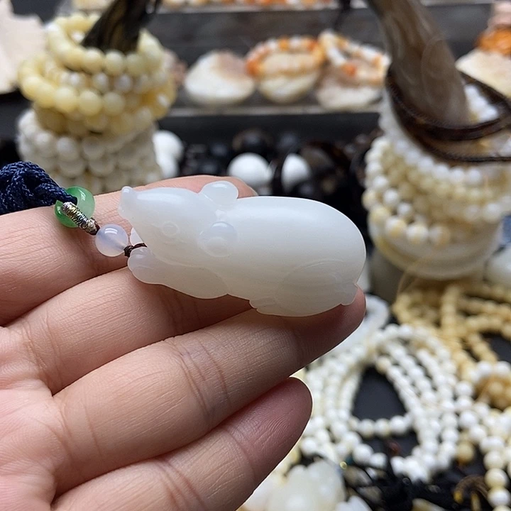 贝壳手串/手链贝雅轩工艺品玉化哑光鼠