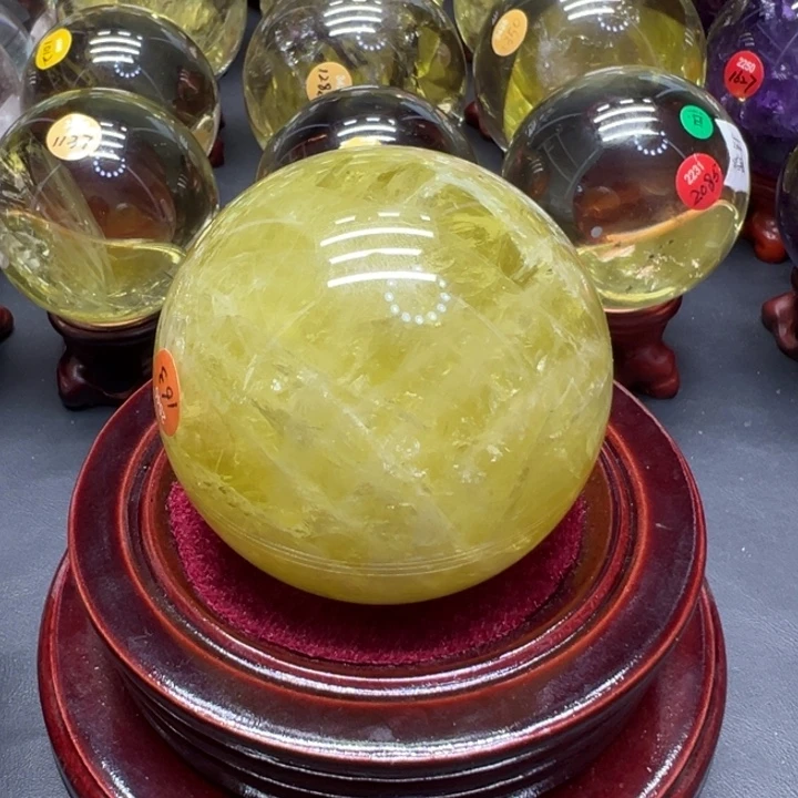 水晶未镶嵌珠宝半成品黄水2540xy