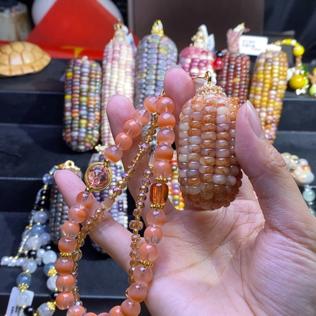 玉酷*尔文玩玉米 橘色系
