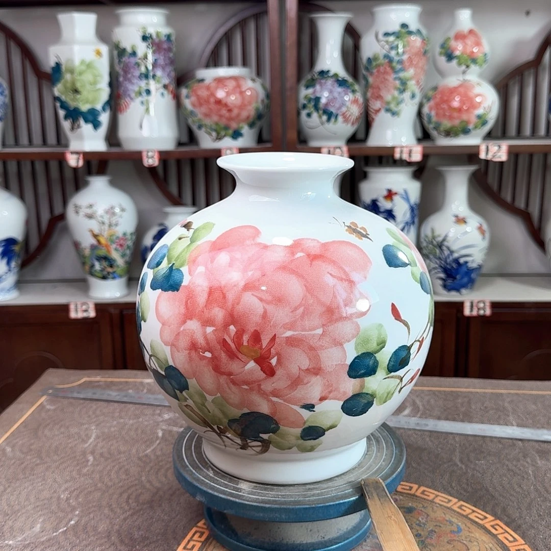 摆件景德镇陶瓷石红牡