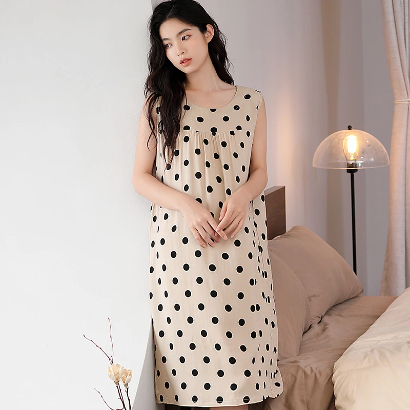 【背心裙合集】夏季薄款棉绸背心连衣裙女士舒适休闲大码家居服睡裙