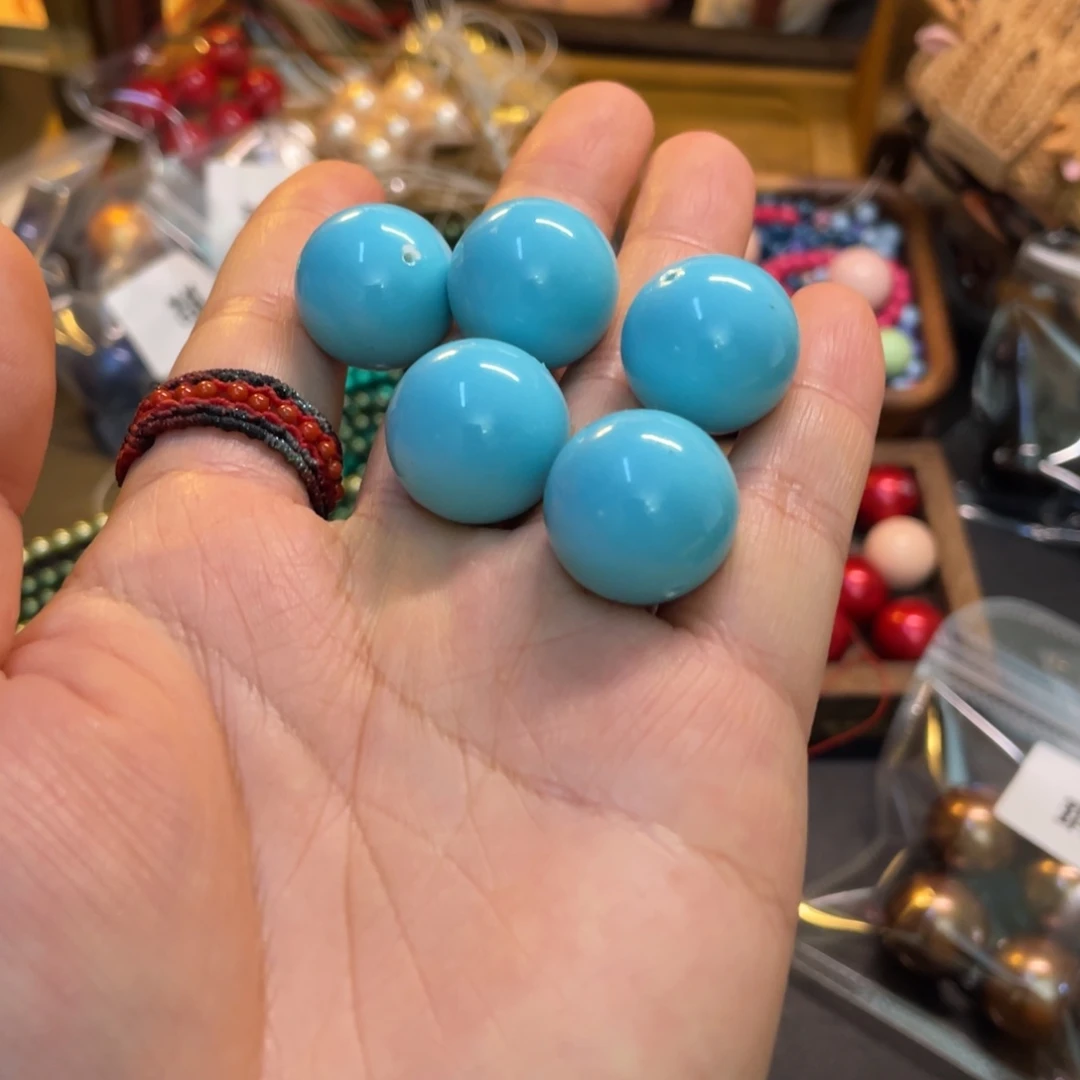 20mm松蓝色5粒 手工diy半成品