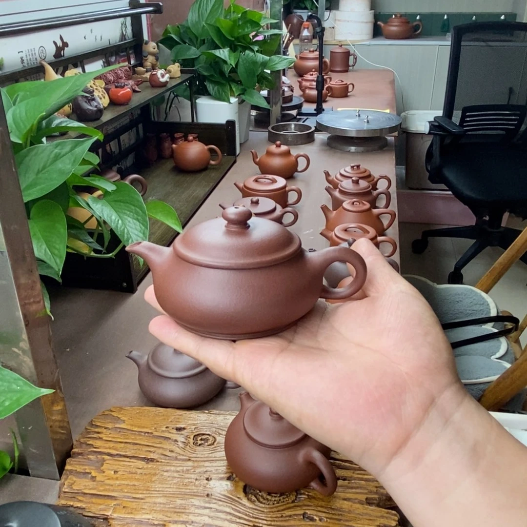 茶壶紫砂紫泥名炉微瑕