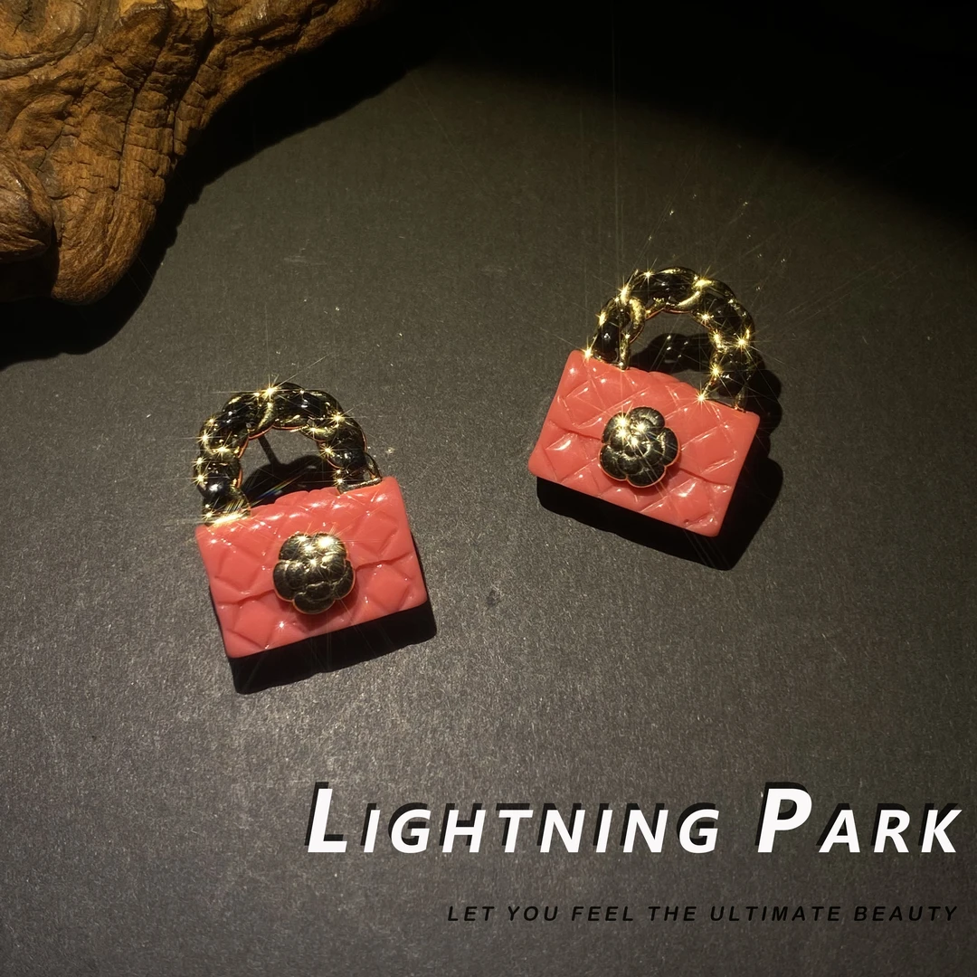 黄铜亚克力耳饰 【小众轻奢】用心在做耳饰 粉丝包包耳饰2029