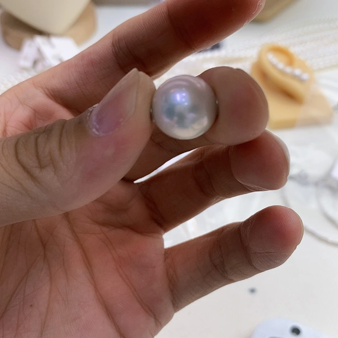 淡水珍珠银S925镶嵌颈饰
