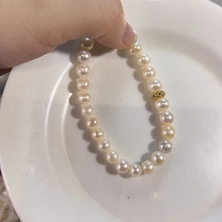 银S925镶嵌淡水珍珠设计款天然淡水珍珠