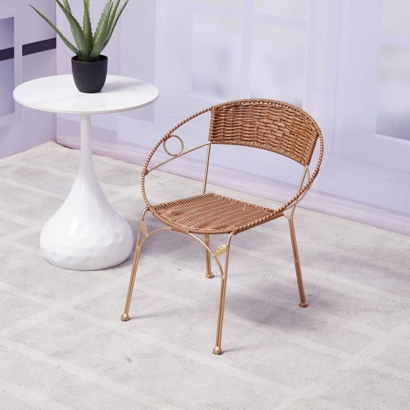 藤椅靠背椅编织椅儿童小藤椅子成人滕椅家用围椅阳台凳子室外腾椅