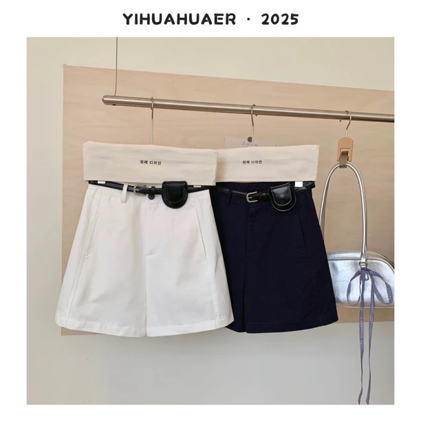 东大门韩版夏季新款时尚高腰显瘦休闲短裤2779