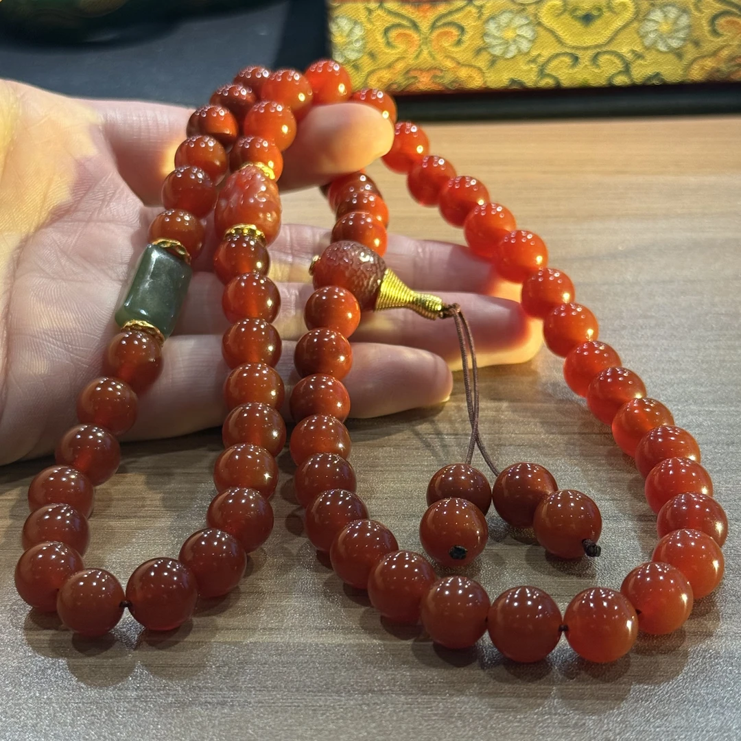 圆山精品【元旦排单】马达加斯加玛瑙碧玉多圈手串