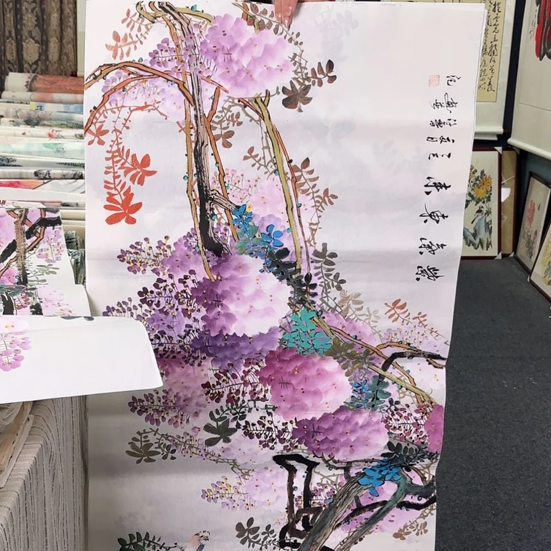 纯手绘国画作品好看四尺