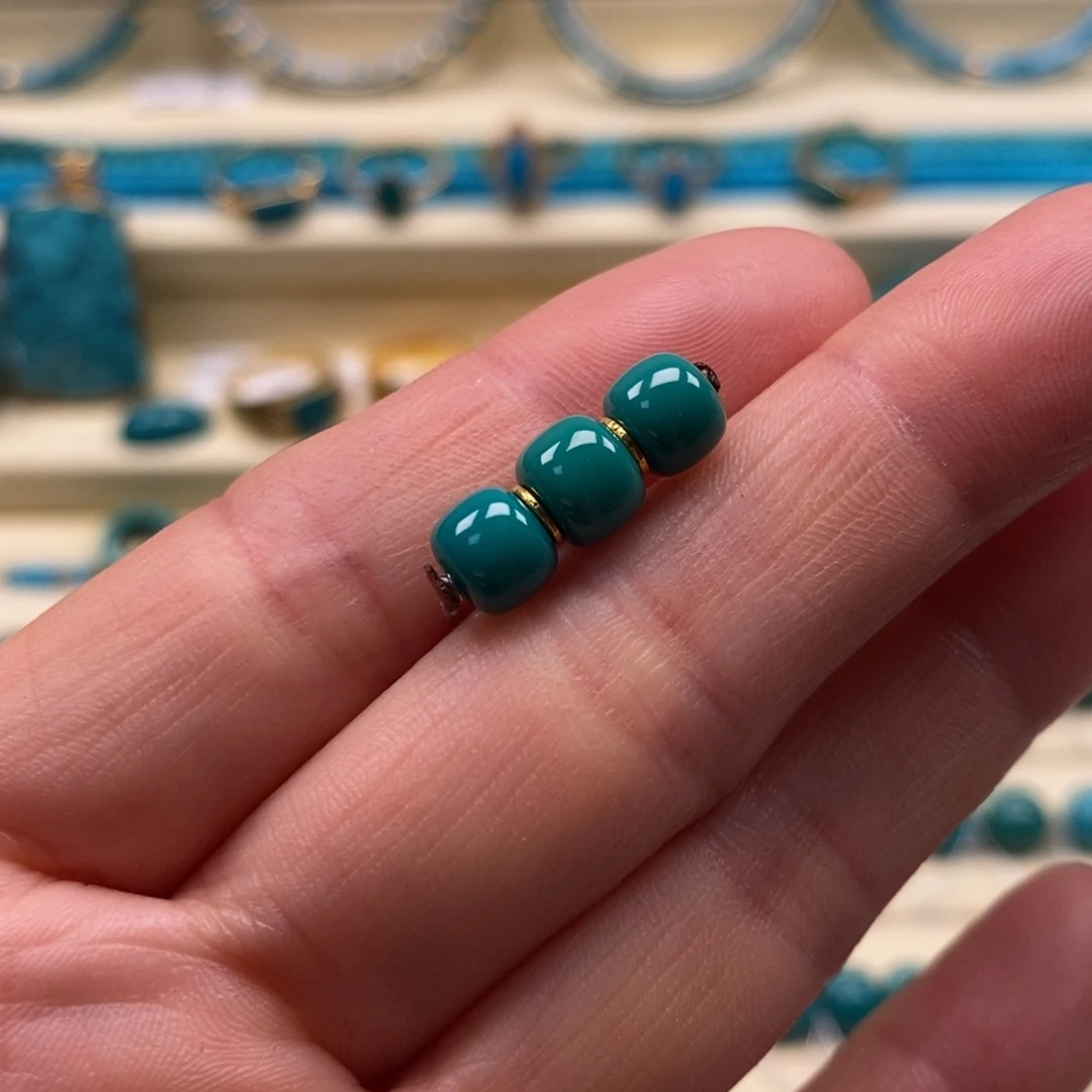 绿松石未镶嵌珠宝奇石直径6➕老型套装