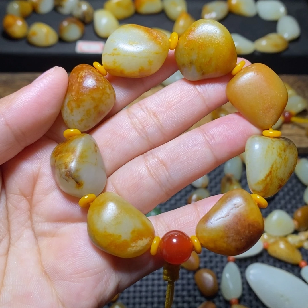 和田玉未镶嵌手链