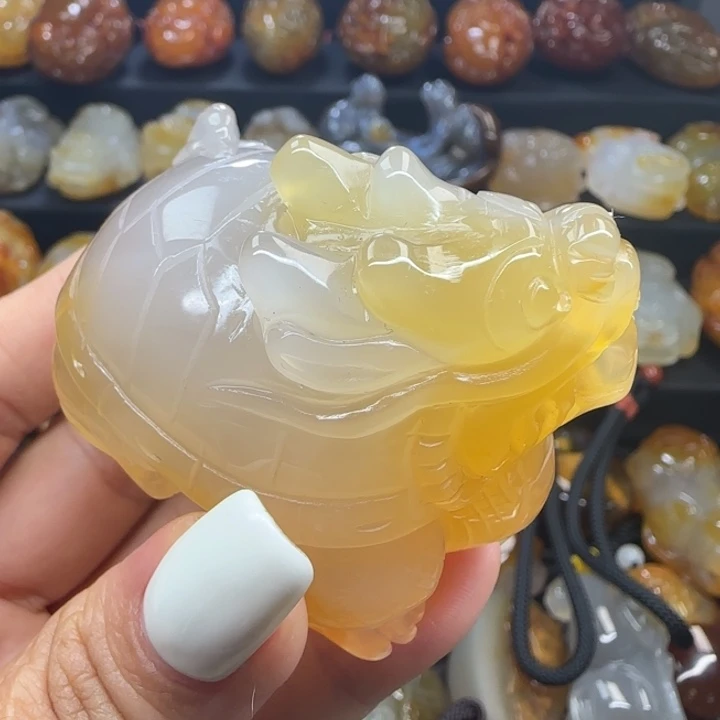 玛瑙/玉髓合金手把件