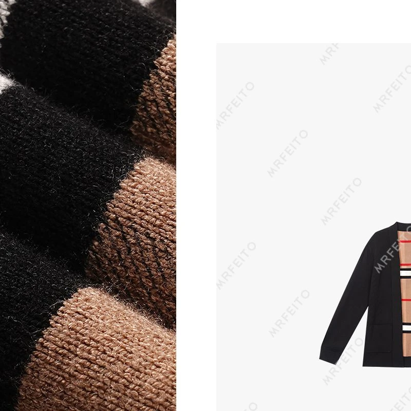 时尚宽松两口袋格子男士外套H300W01D28995