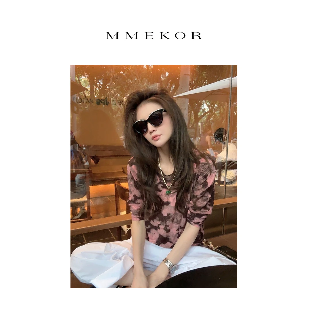 MMEKOR“玫瑰”T恤 2025新款未来辣妹甜酷时髦长袖 89925