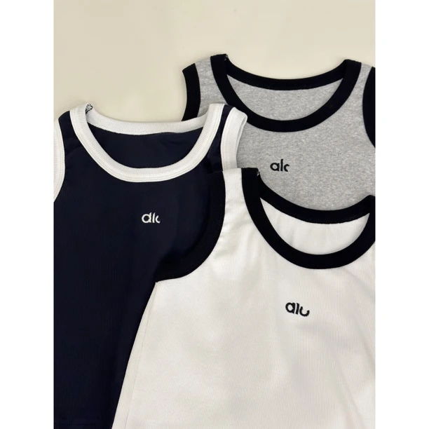 【C TING】夏季新款韩版亲子装童装修身刺绣小版刺绣背心-2586