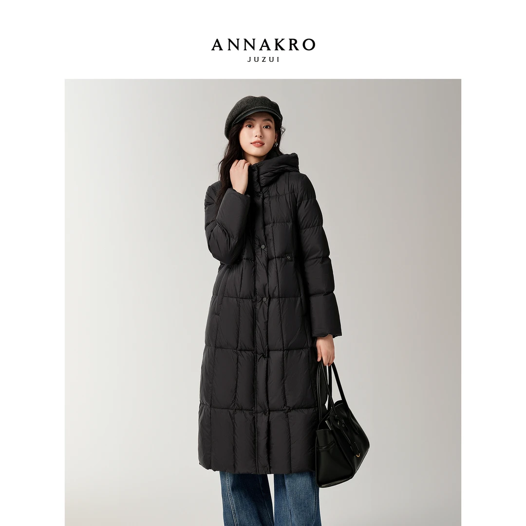 【羊羊专属】玖姿·安娜蔻KWFD03105收腰鸭绒羽绒女2025冬季