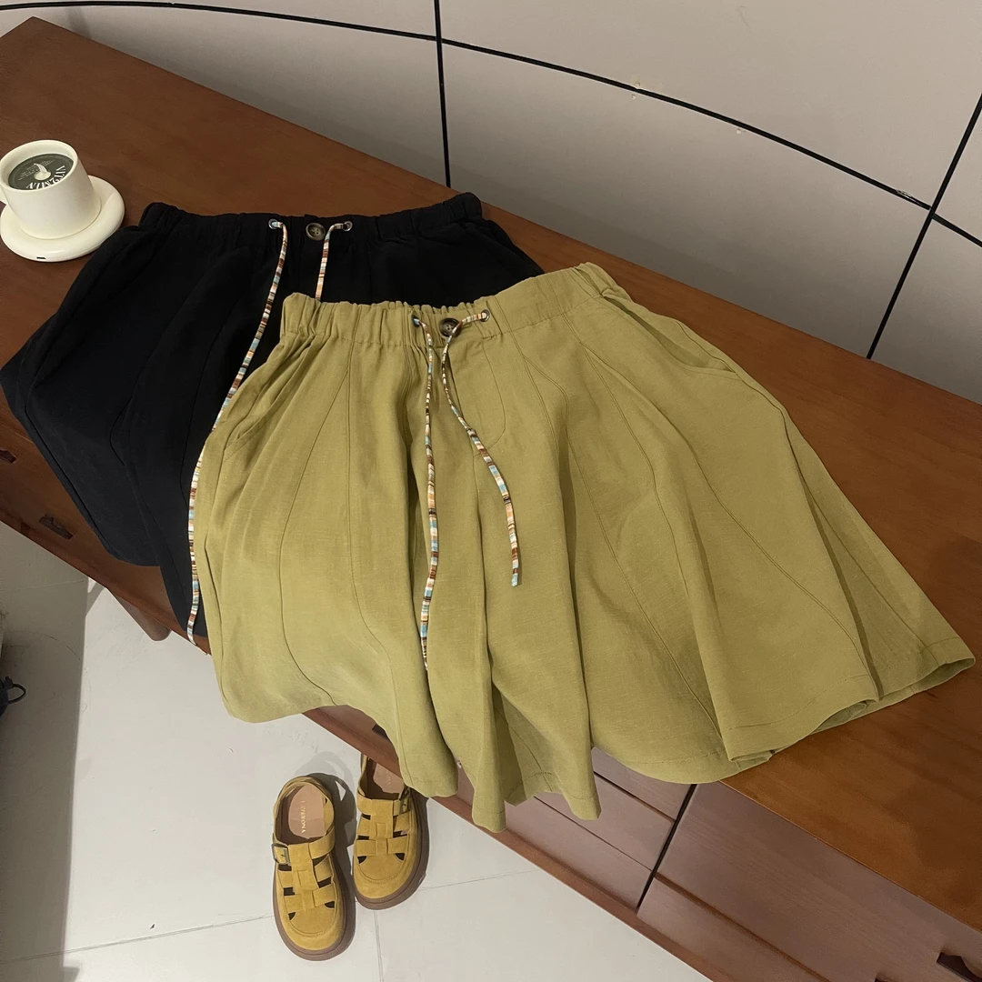 FUJIA STYLE新款休闲时尚简约百搭彩条绳短裤25D129