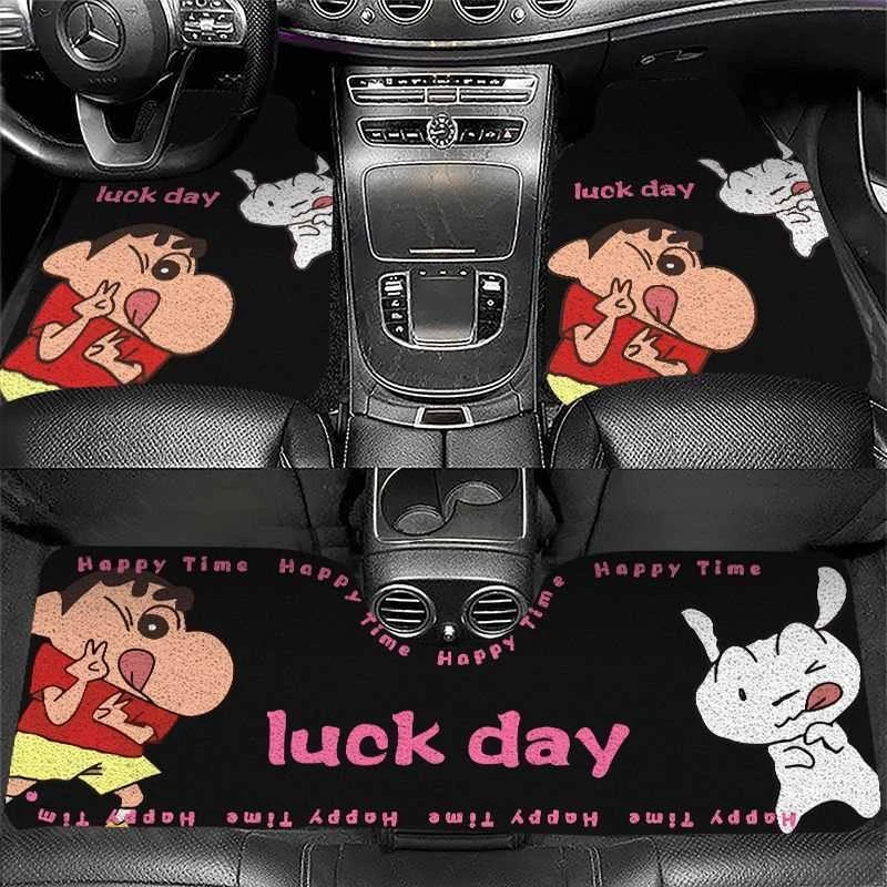 汽车脚垫女士加厚丝圈卡通可爱主驾驶通用后排单片防滑防脏保护垫