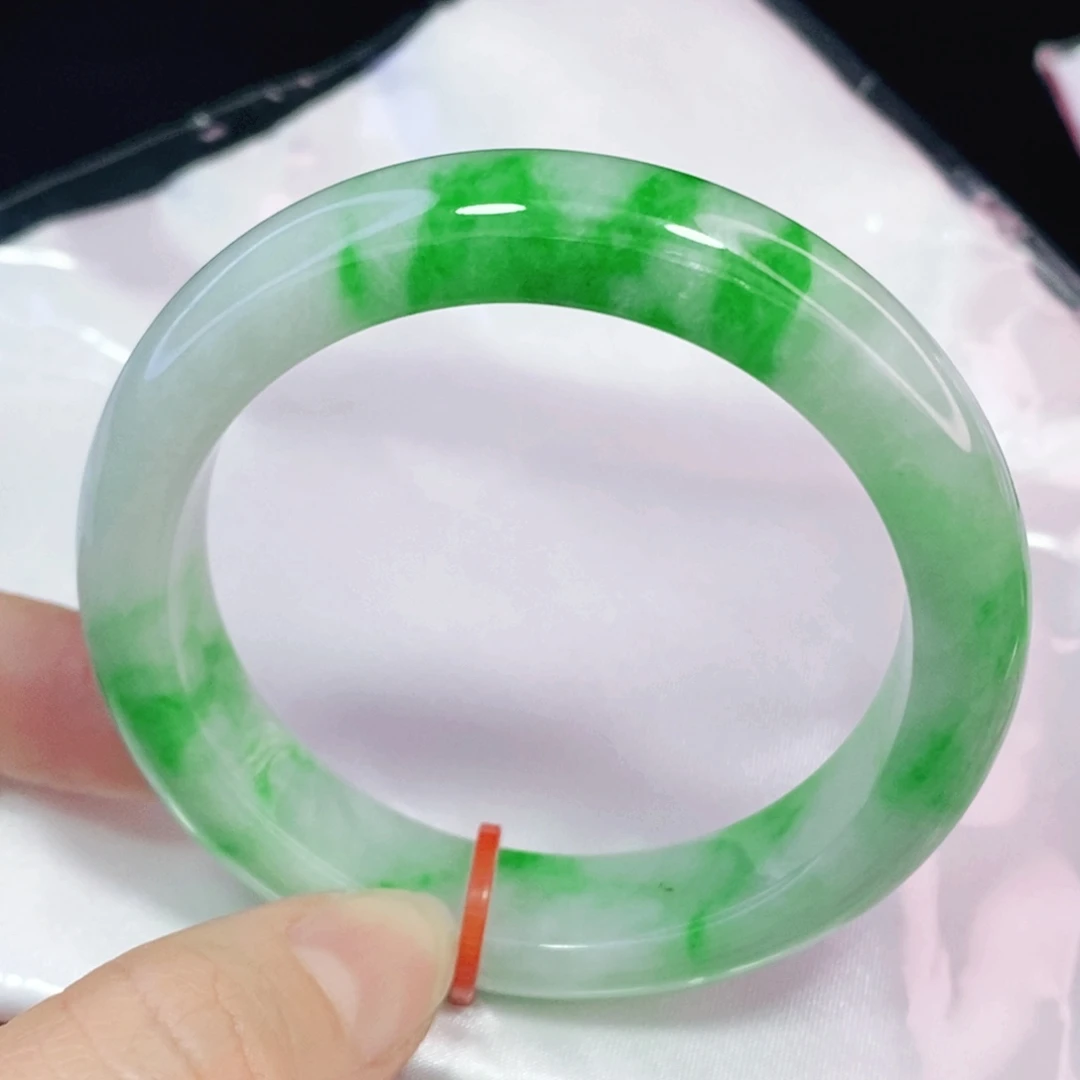 未镶嵌手镯翡翠53.8正圈