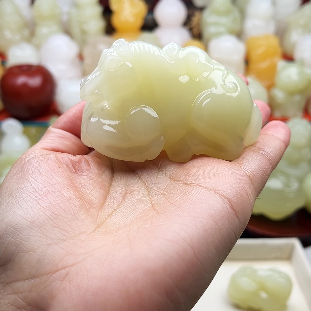 阳***天石材马马首吧摆件