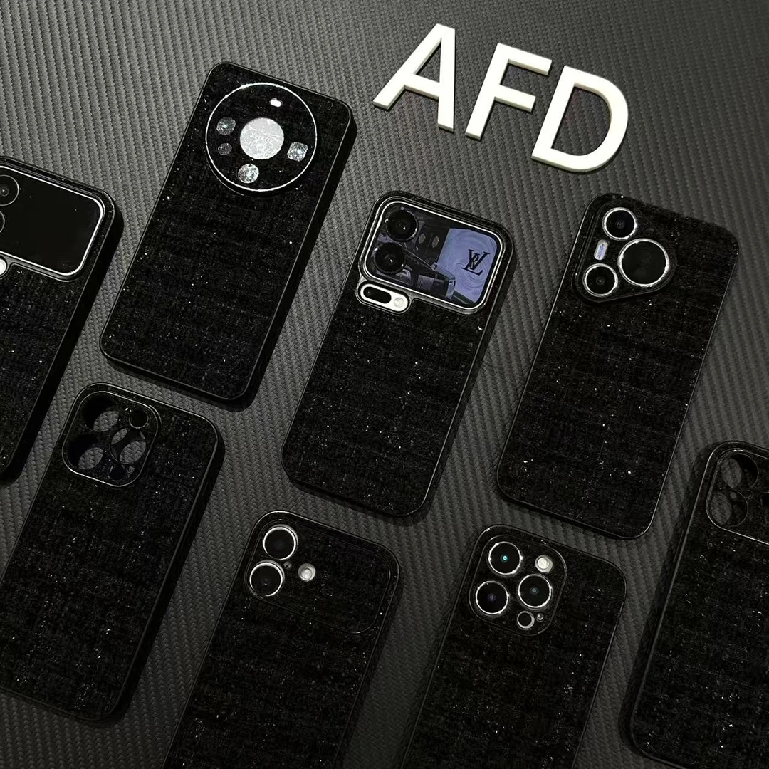 奥菲顿小香风毛绒细闪适用iPhone17/16手机壳华为P80vivo小米oppo