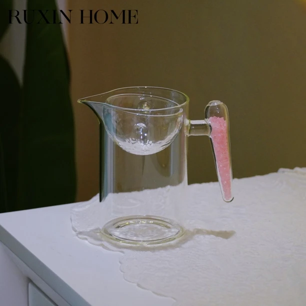 晶焱·半月公杯·粉水晶 小青柑高硼硅玻璃杯