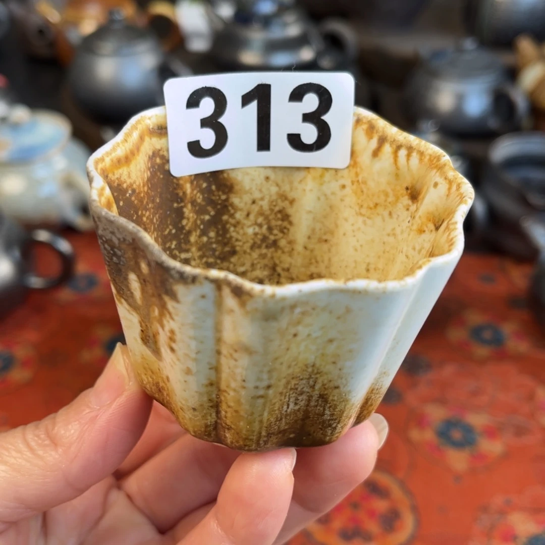 柴烧茶器主人杯杯柴烧