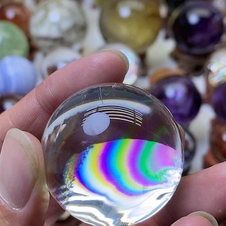 水晶彩虹水晶球未镶嵌身**行
