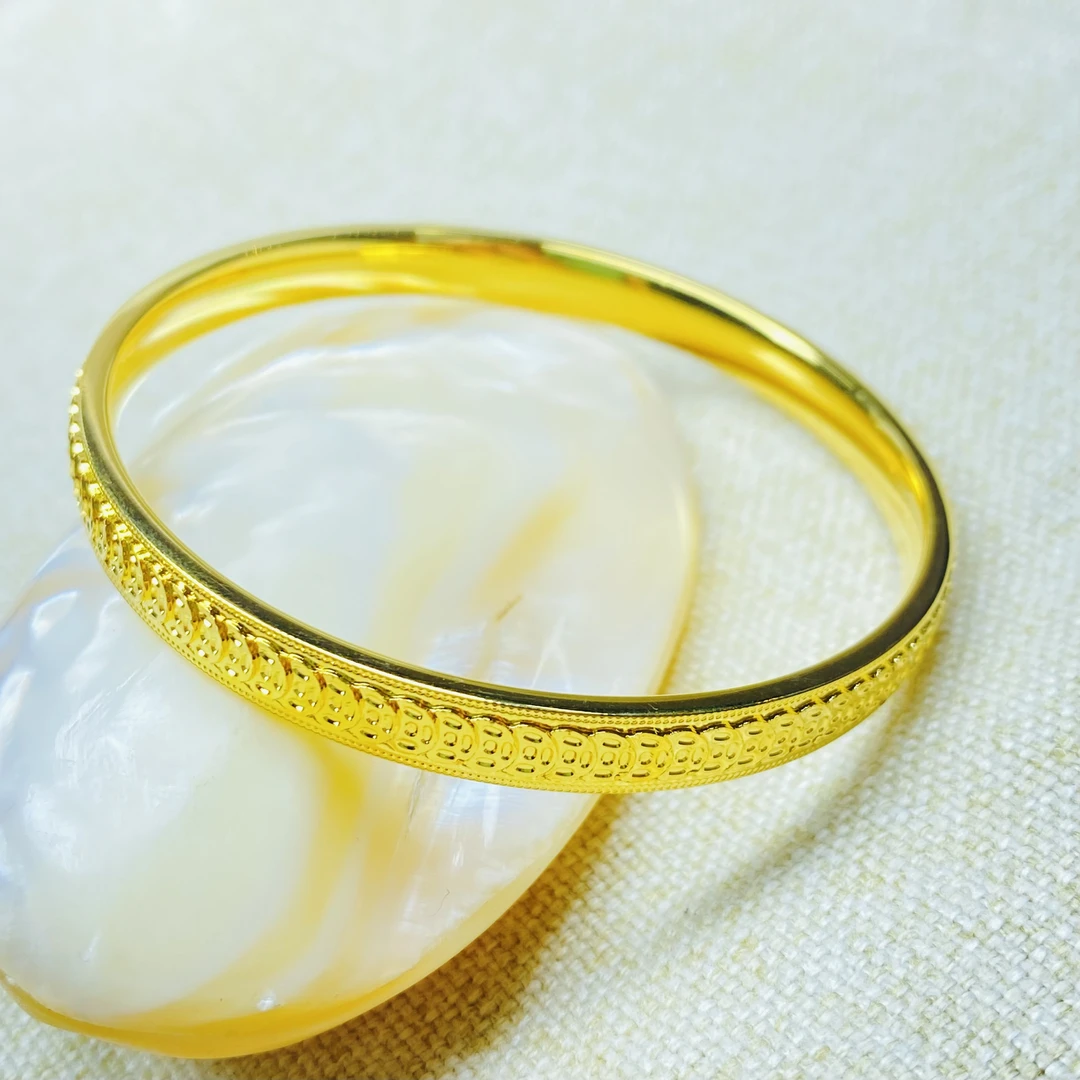 手镯 K0157黄色铜钱闭口手镯多样性发货46053