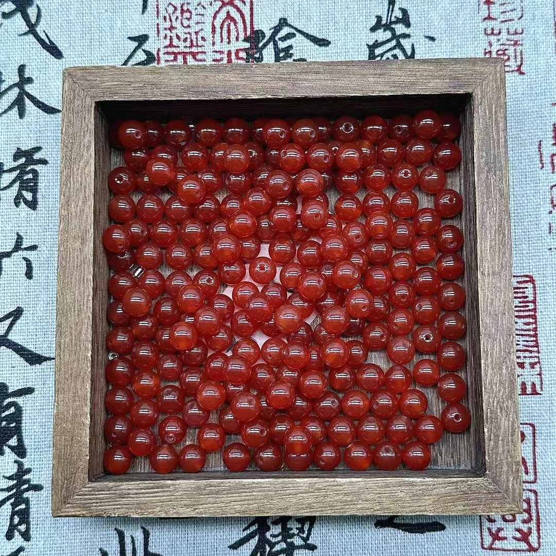 【红玛瑙6/8/10mm】经典红玛瑙散珠 手工DIY串珠多样性发一