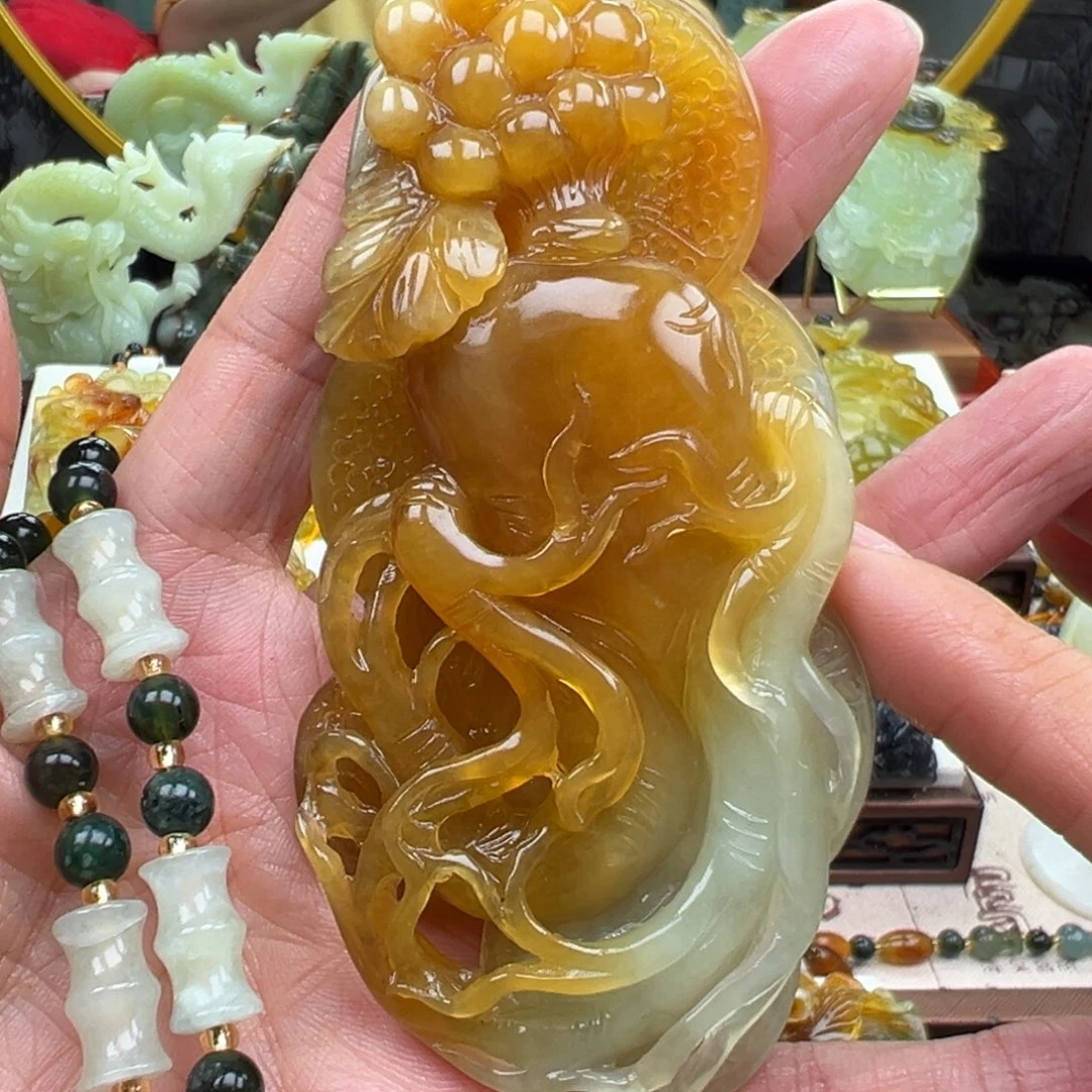 岫玉未镶嵌挂件挂件