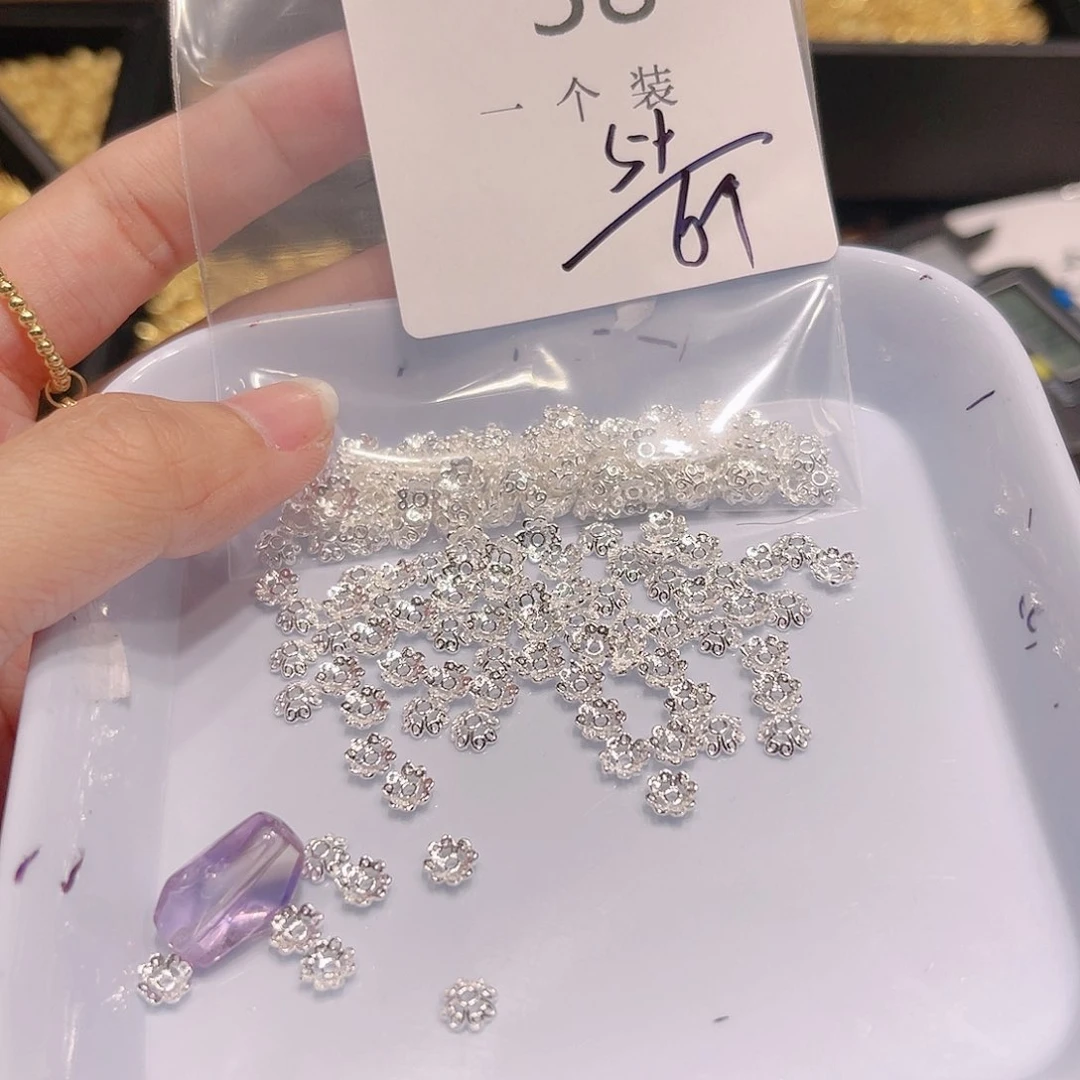 水晶珠宝半成品银S925镶嵌58
