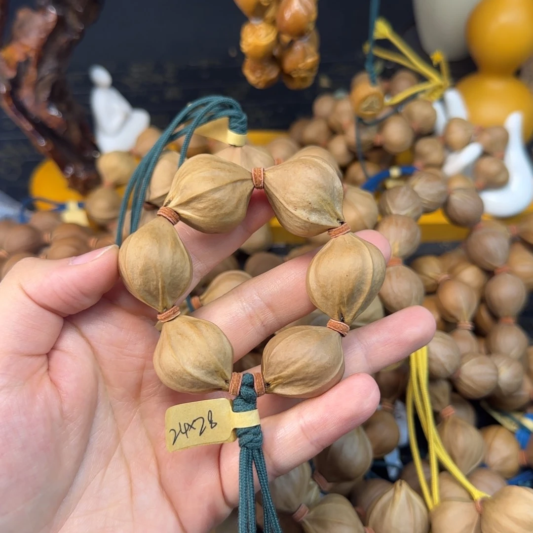 鼓***韵木质类24-28短圆四花手捻