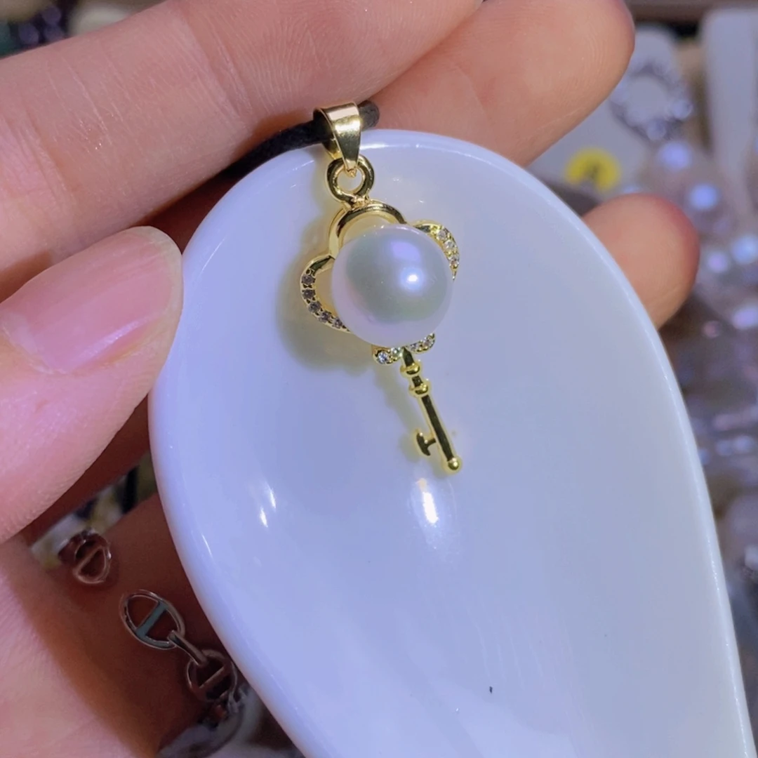 淡水珍珠天然淡水珍珠银S925镶嵌