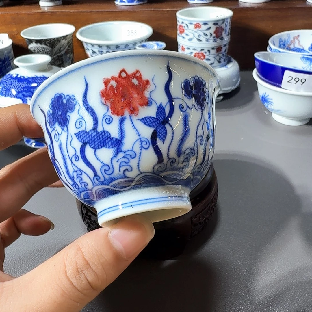 泥塑主人杯手工手绘微瑕
